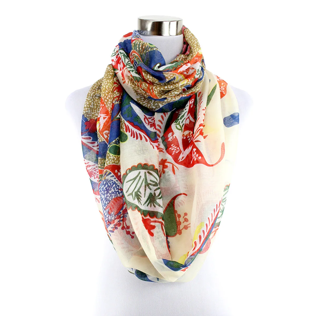 Paisseltane Cream Infinity Scarf