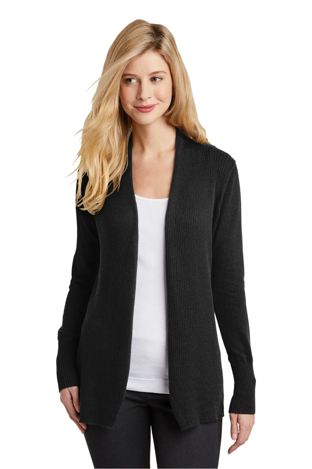 Port Authority Ladies Open Front Cardigan Sweater. LSW289