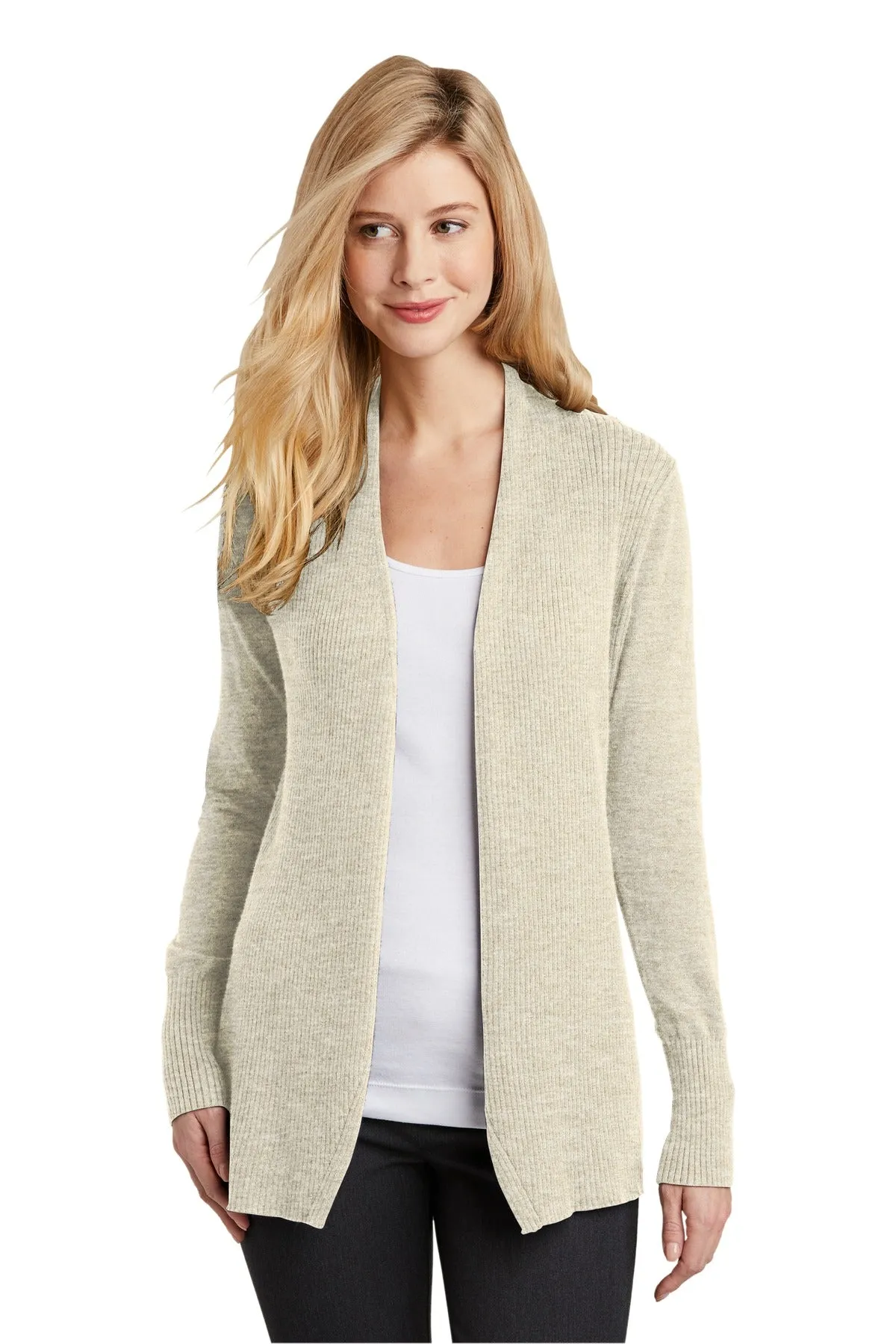 Port Authority Ladies Open Front Cardigan Sweater. LSW289