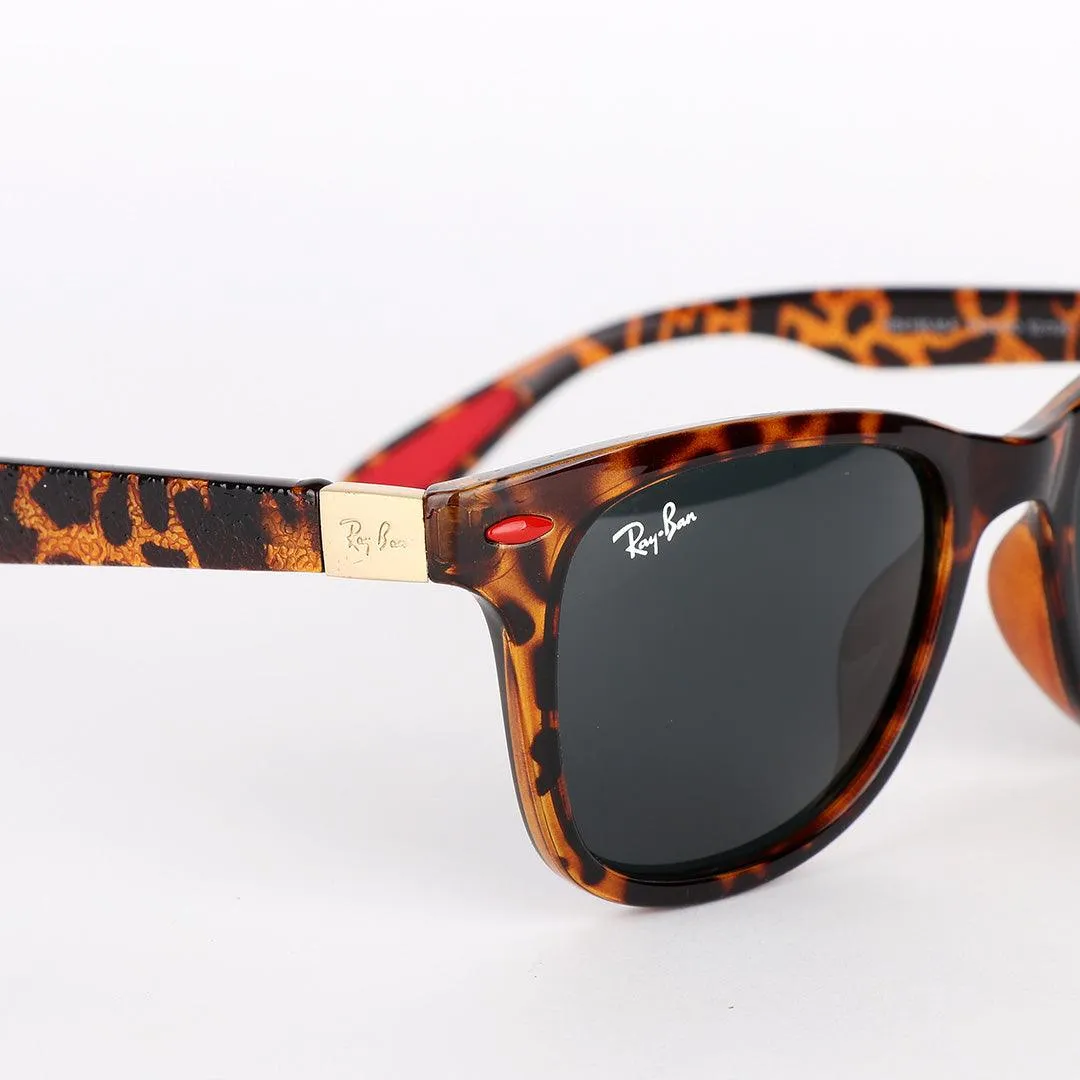 Ray-Ban Luxury Round Frame Leopard Skin Sunglasses