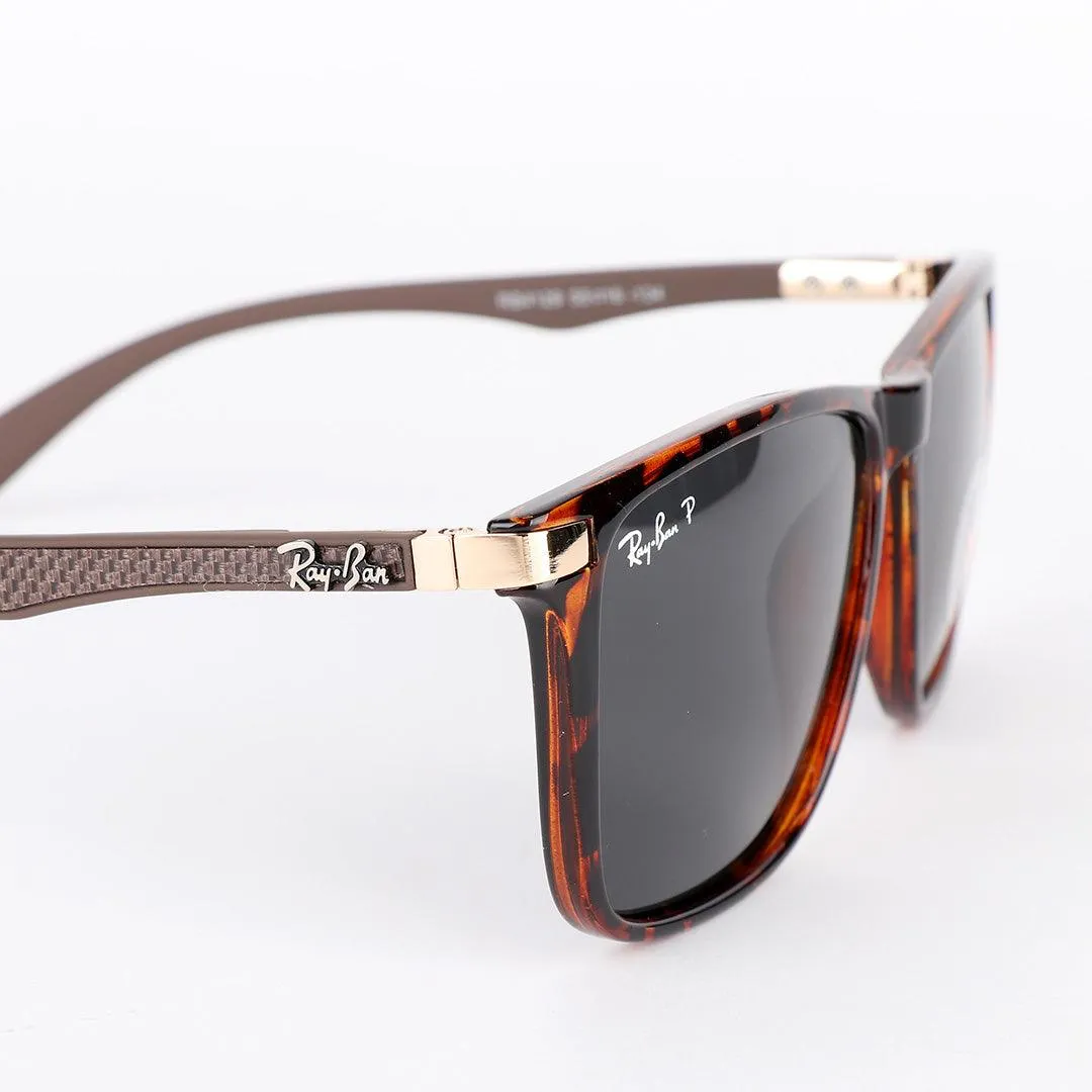 Ray-Ban Polarized Brown Crested Sunglasses