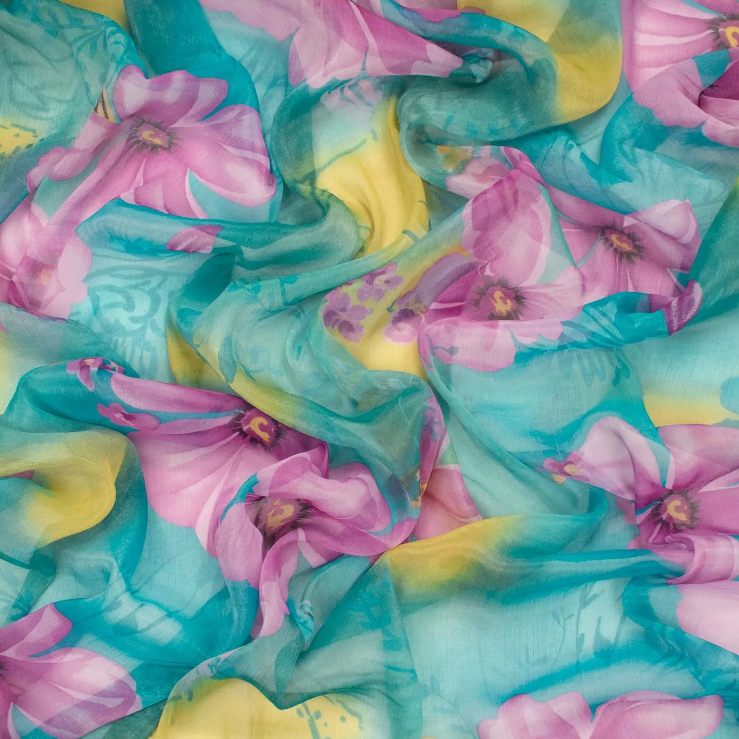 Samantha Shimmer Printed Chiffon Voile