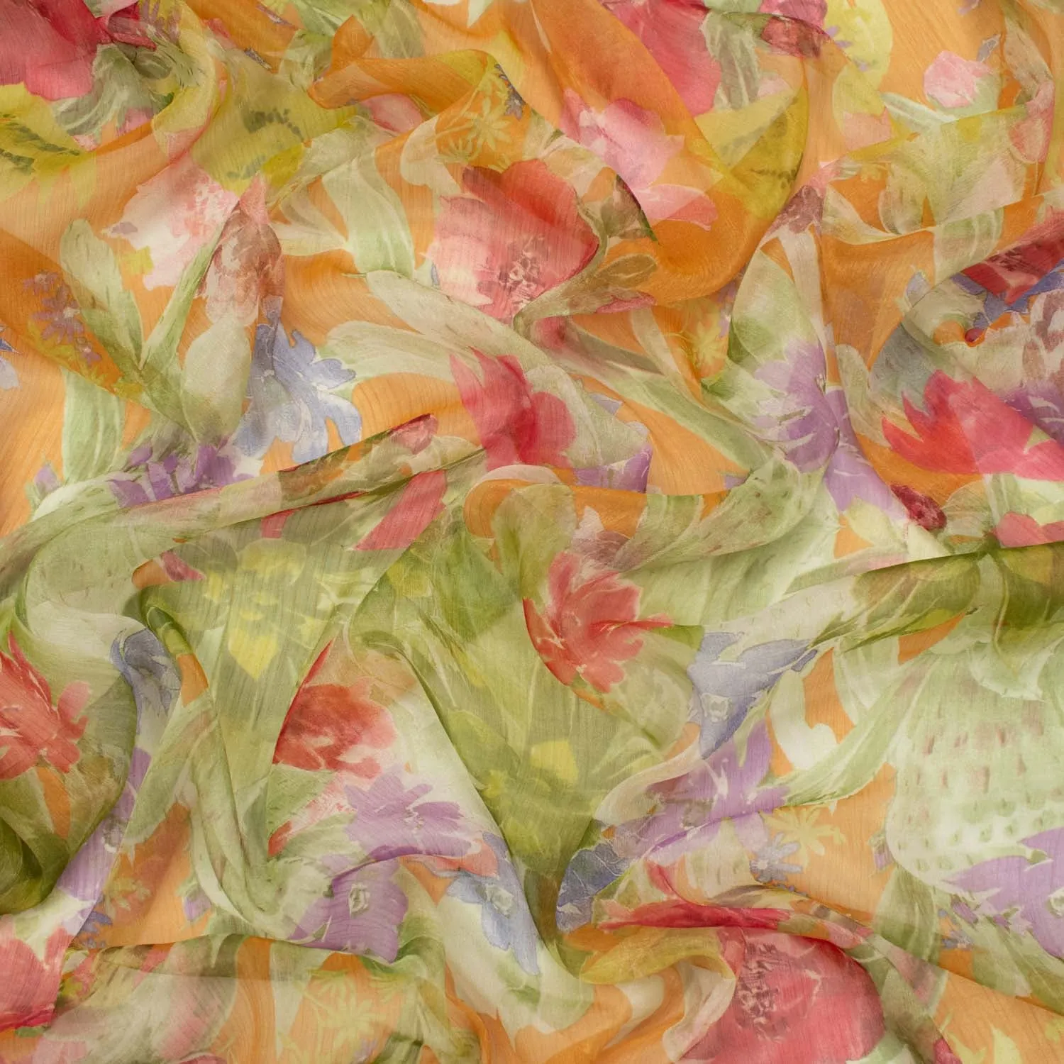 Samantha Shimmer Printed Chiffon Voile