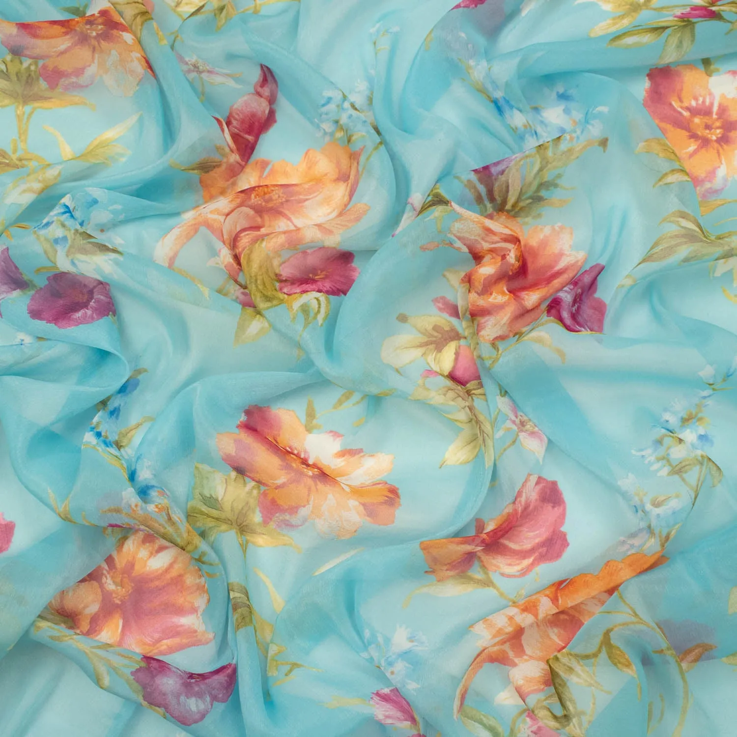 Samantha Shimmer Printed Chiffon Voile