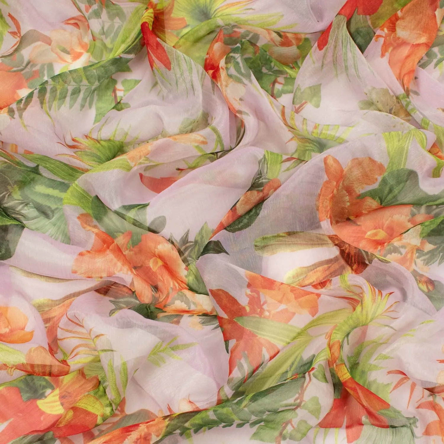 Samantha Shimmer Printed Chiffon Voile