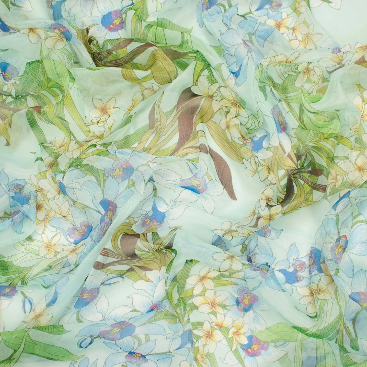 Samantha Shimmer Printed Chiffon Voile