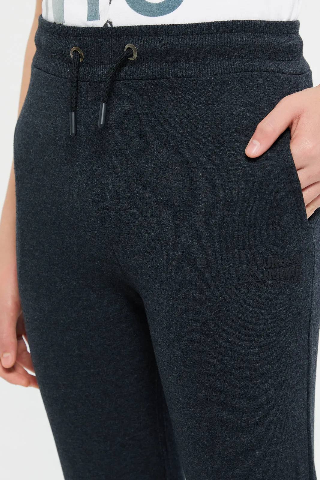 Senior Boys Charcoal Active Track Pant