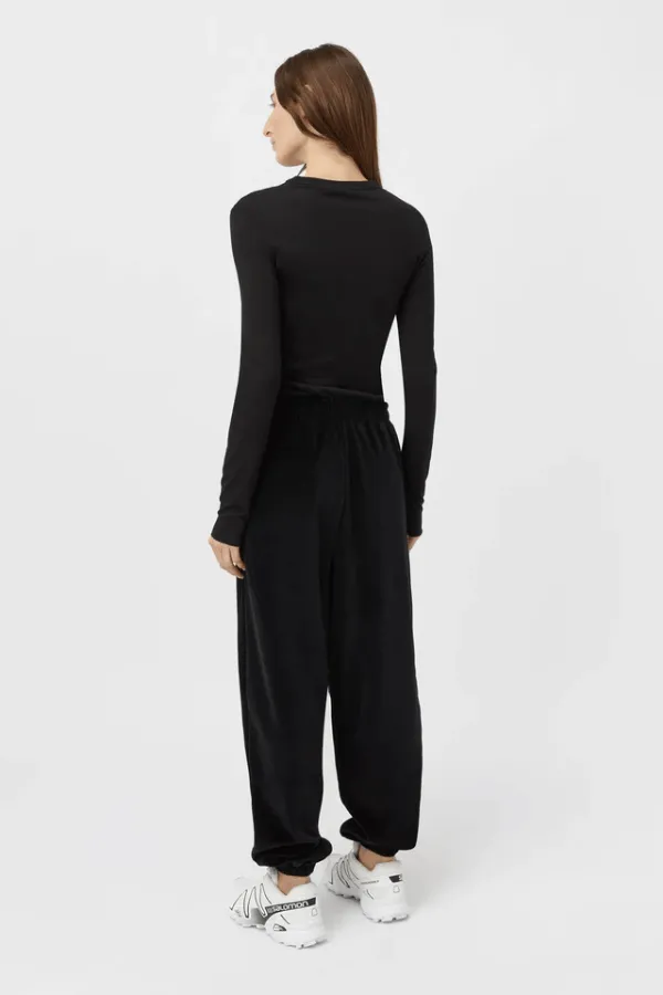 Simone Velour Trackpant Black