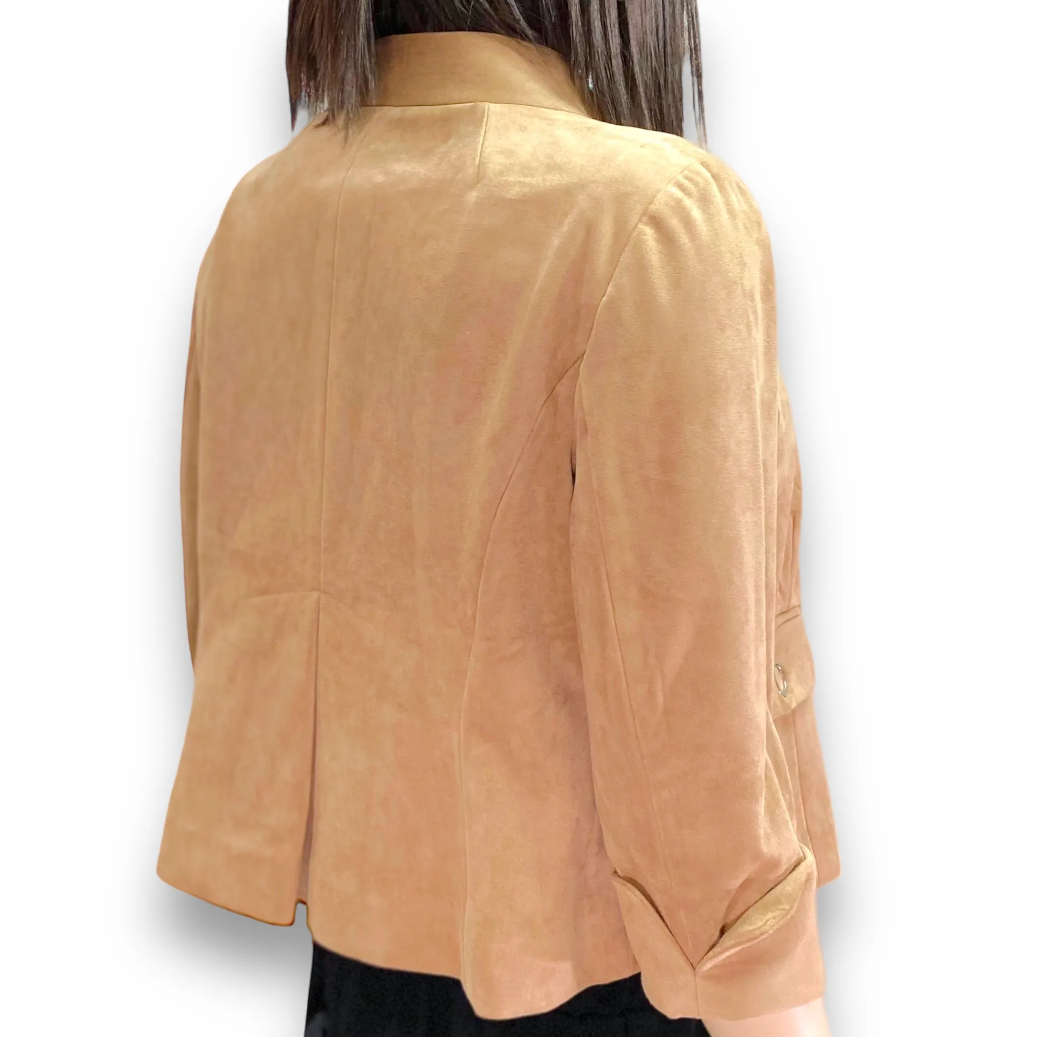 Tan Suede Cropped Jacket