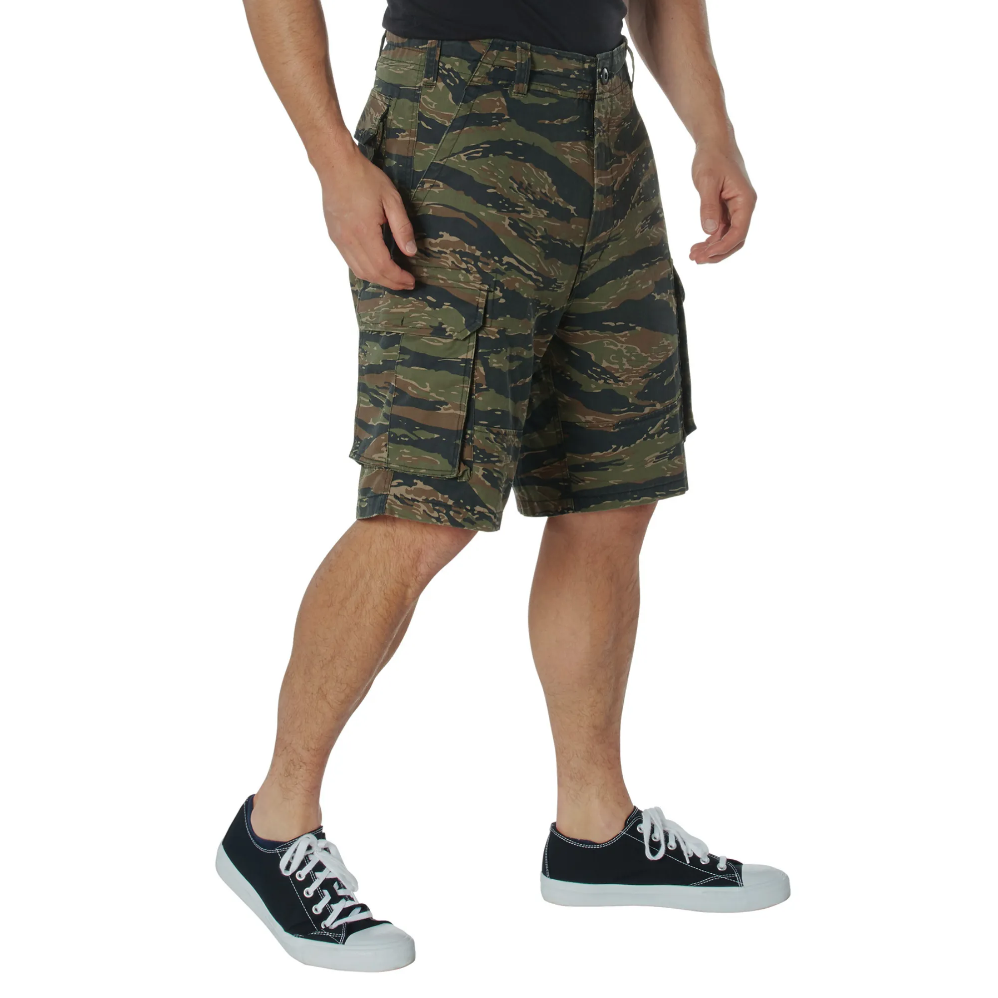 Tiger Stripe Camouflage - Military Vintage Paratrooper Cargo Shorts