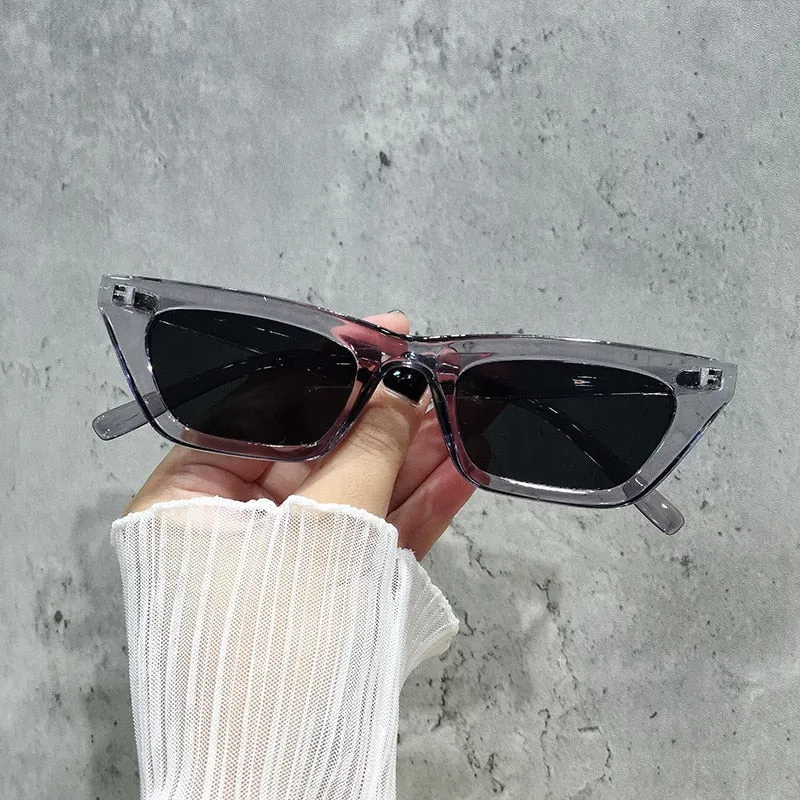 Trendy Retro Cat Eye Mirror Sunglasses