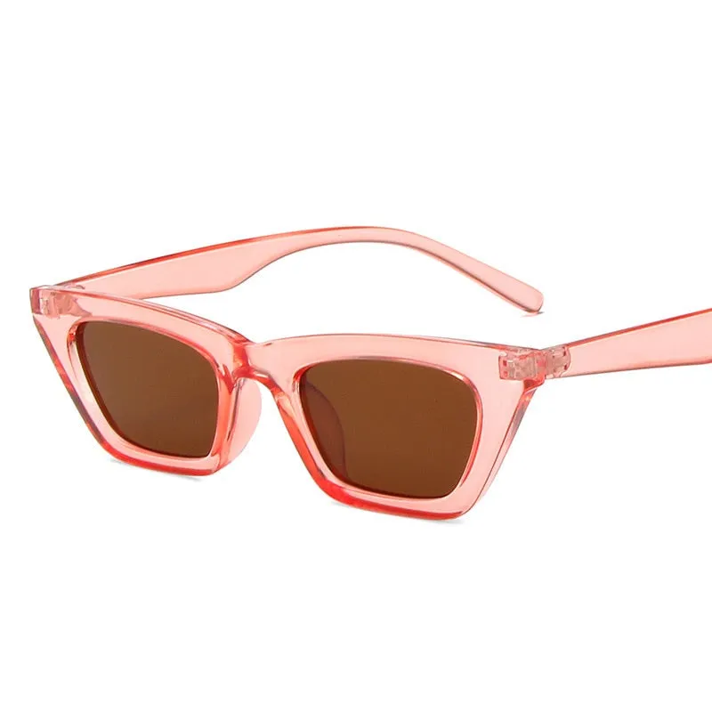 Trendy Retro Cat Eye Mirror Sunglasses