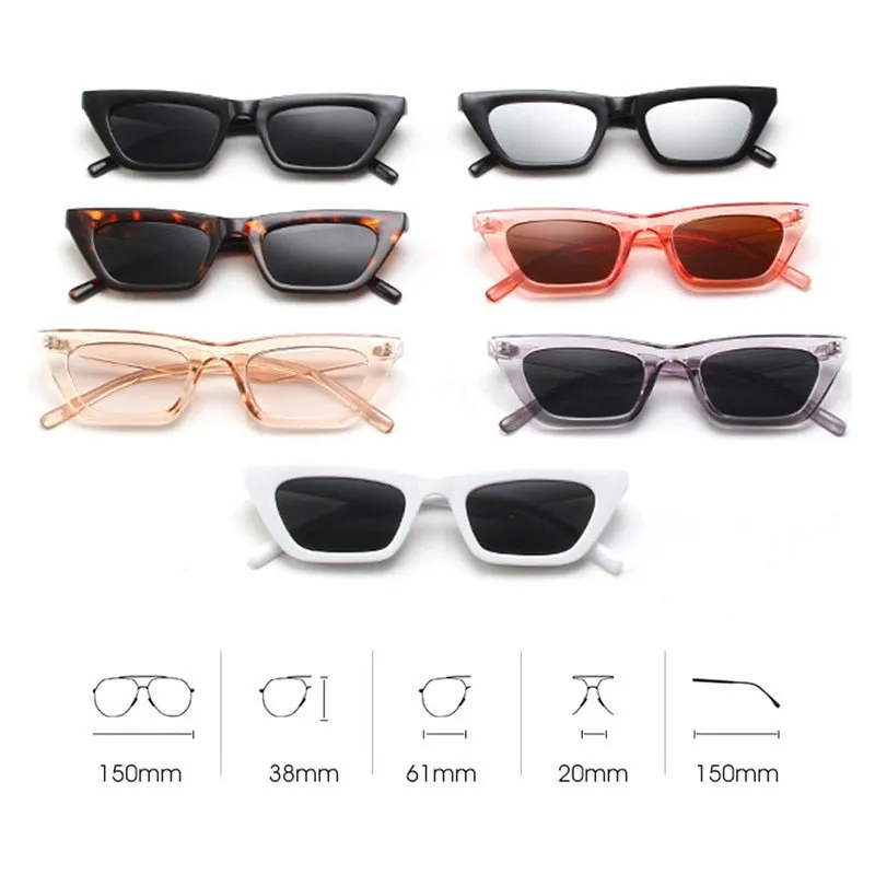 Trendy Retro Cat Eye Mirror Sunglasses