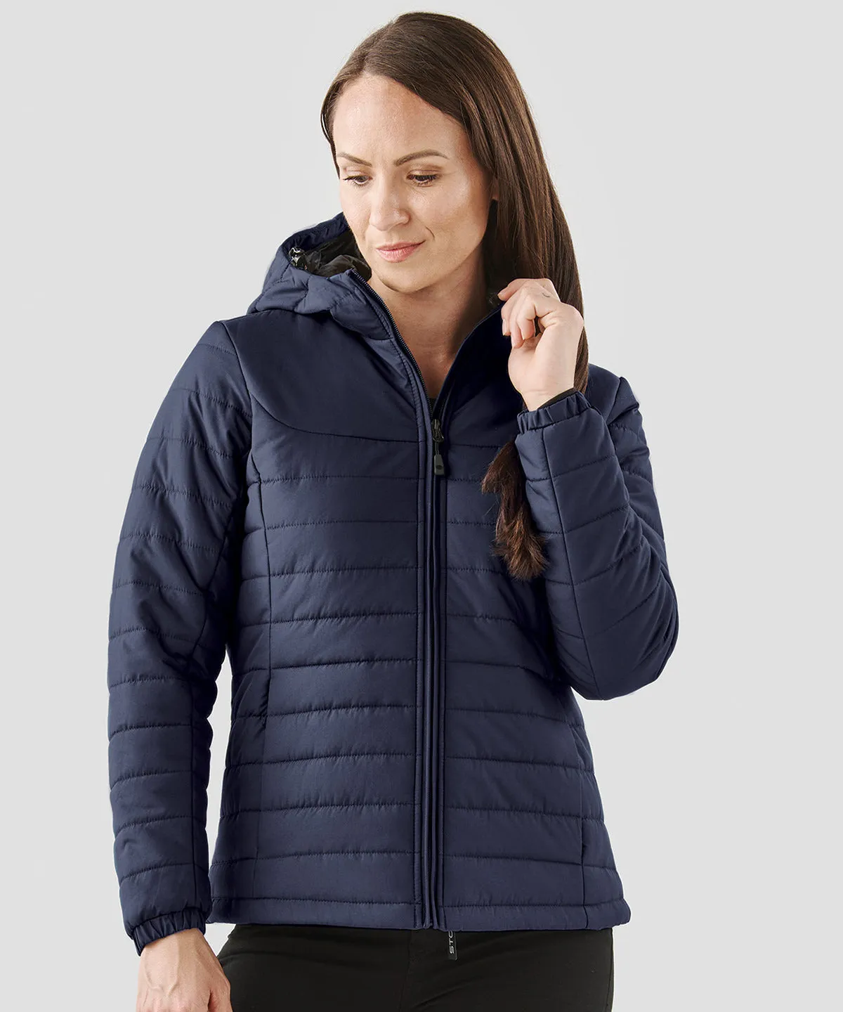 Womens Nautilus quilted hooded jacket | Dolphin